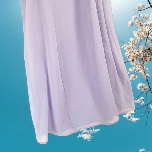 Abercrombie & Fitch Lavender Sleeveless Dress Chiffon Women’s SP Babydoll Y2K - Picture 3 of 10